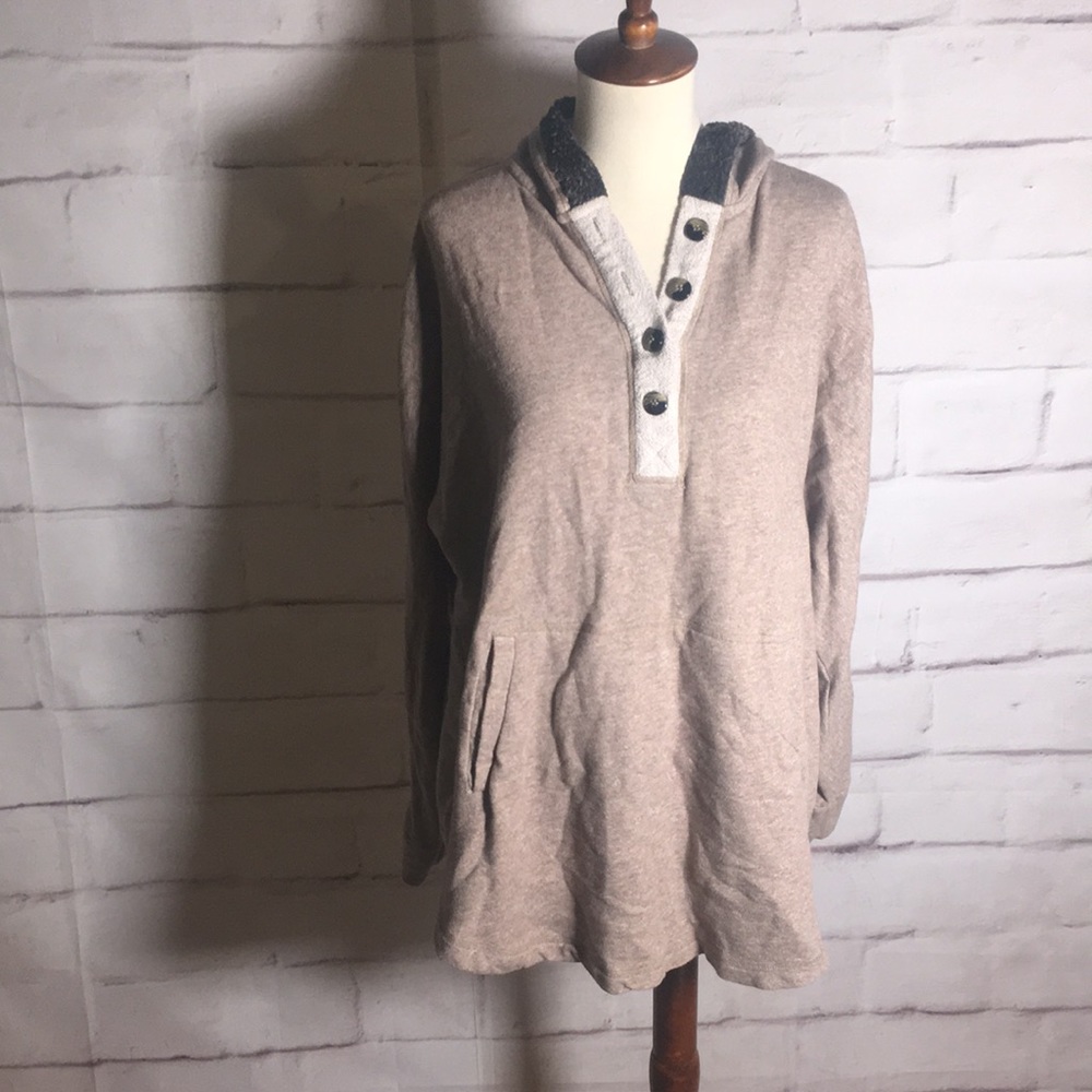 Soft Surroundings Faux Fur Hooded Sweatshirt